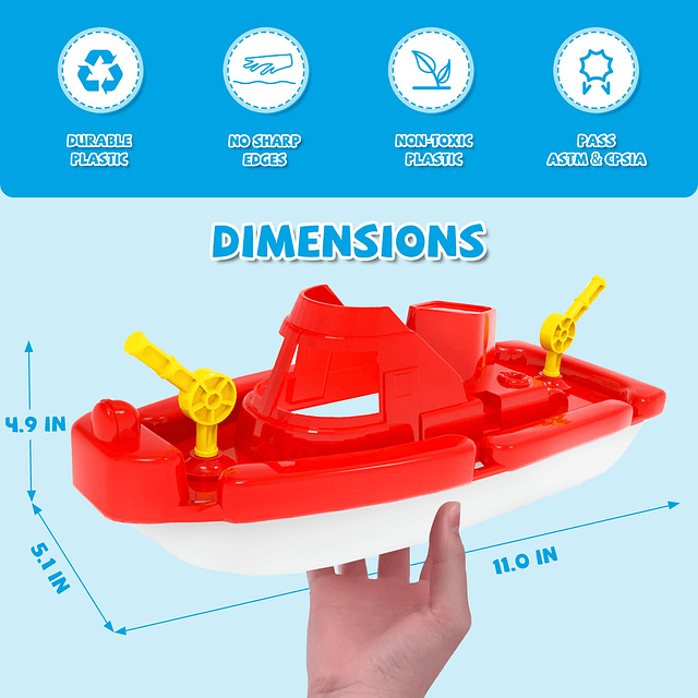 Barcos de juguete, 3 piezas de juguete de baño para barcos,