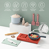 Juego de juguetes de cocina de silicona, juguetes educativos