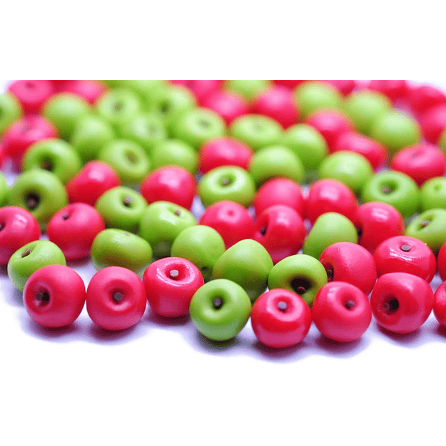 40 miniaturas de casa de muñecas de manzana roja y verde, ju