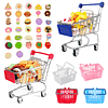 156 piezas Mini carrito de compras Cesta Comida en miniatura