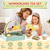 Juegos de té de madera para niñas pequeñas 1-3 Play Food Cak