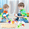 Juego de huevos a juego con soporte para huevos beige, jugue