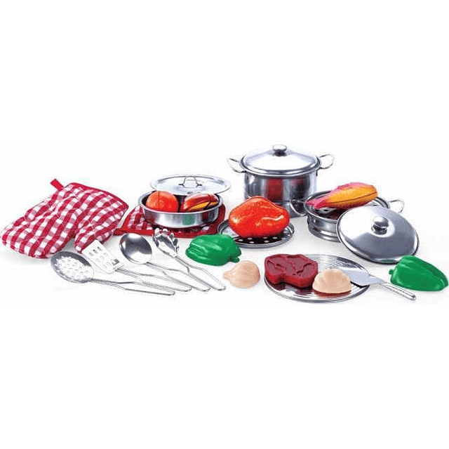 Juego de utensilios de cocina para niños, 30 Uds., ollas, sa