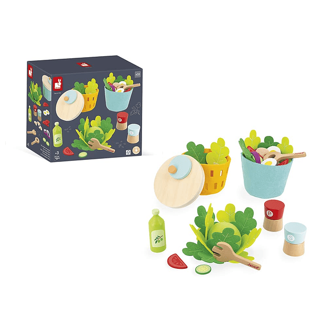 - My Mixed Salad - Juego de cocina de 33 piezas - 3 años + J