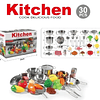 Juego de utensilios de cocina para niños, 30 Uds., ollas, sa