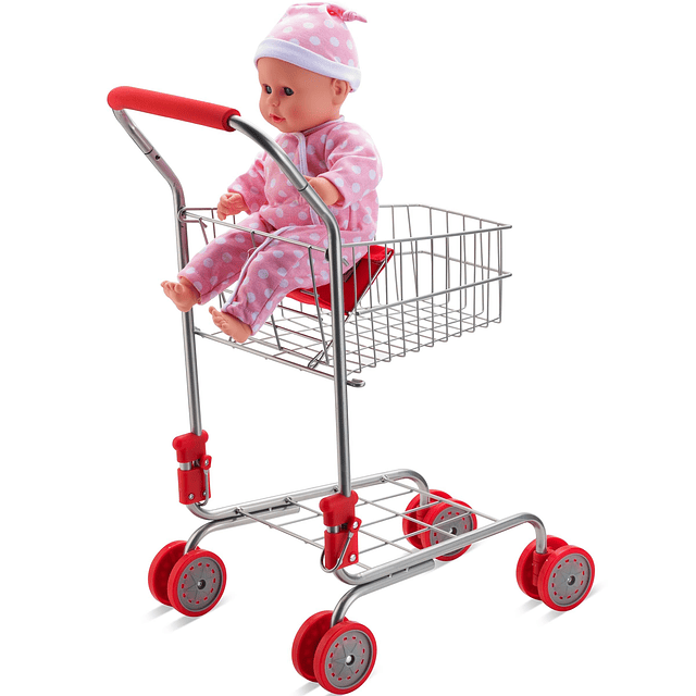 Carrito de compras de juguete para niños, carrito de compras