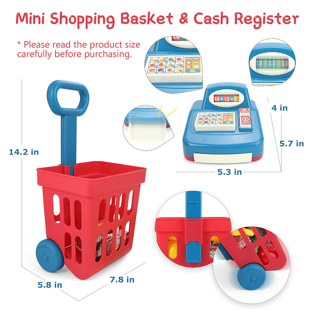 KidEwan Carrito de Compras para Niños Carrito de Compras par