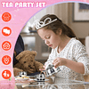 Kids Tea Party Set 14 piezas para niñas, juego de té de acer