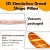 Almohada de felpa de pan de simulación 3D, almohada de pan c