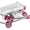 Carrito de compras para niños con comida, carrito de compras