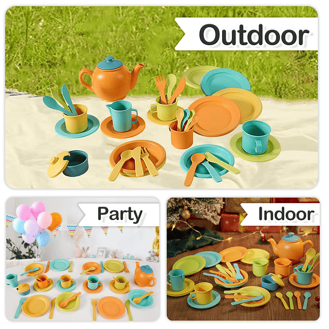 BUYGER Juego de cocina para niños, accesorios de juguete, ju