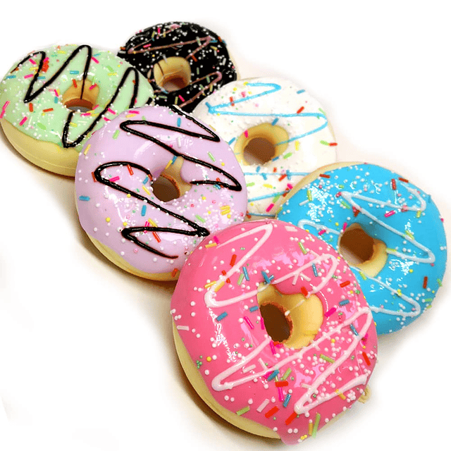 6 Piezas de Donuts Falsos, Modelo de Donut Artificial Realis