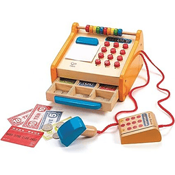 Checkout Register Juego de simulación de madera para niños,