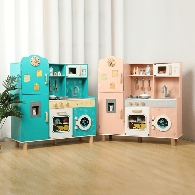 Juego de Cocina de Madera para Niños, con Diseño Realista, F