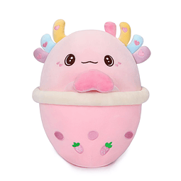 Axolotl Boba Peluche de 10.0 in con burbujas de té de peluch