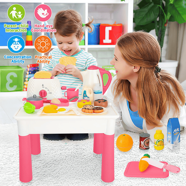 Accesorios de Juguete de Cocina para Niños,Juegos de Comida