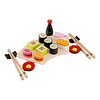 Nuevo juego de sushi de madera de juguetes clásicos: juguete