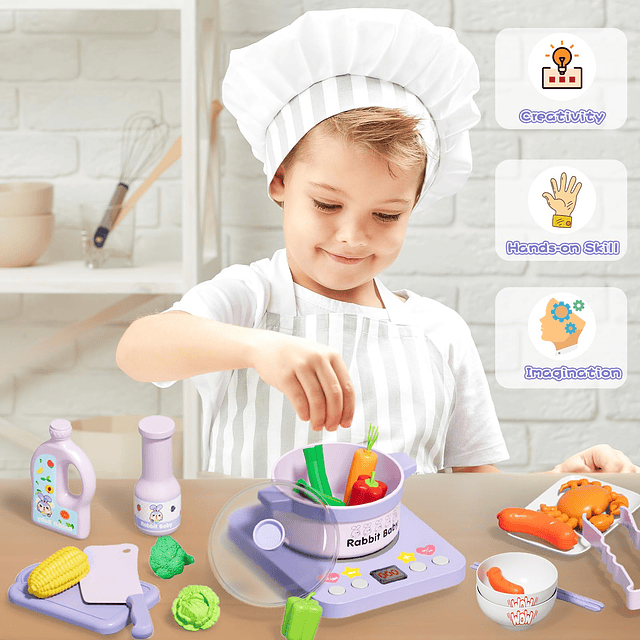 Juego de cocina para niños, kit de cocina para niños pequeño