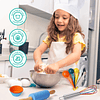 Juego de cocina para niños, utensilios para hornear reales c