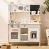 Cocina de juego para niños, juego de cocina de madera para n