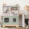 Juego de cocina de madera, cocina de juegos para niños con m