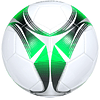 Balón de fútbol (negro/verde/plata, blanco/verde/plata) con