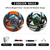 Paquete de 2 balones de fútbol tamaño 5 para jóvenes y adult