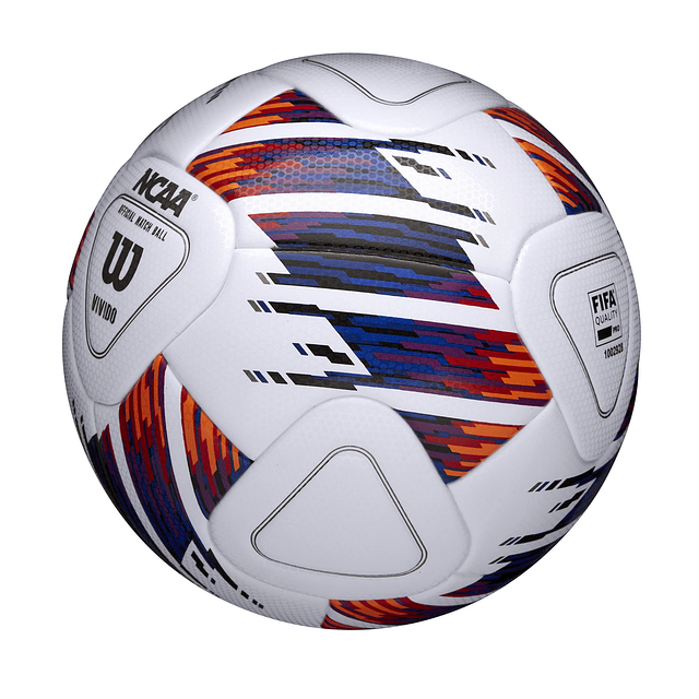 NCAA Vivido Match Balón de fútbol - Talla 5, Blanco/Naranja/