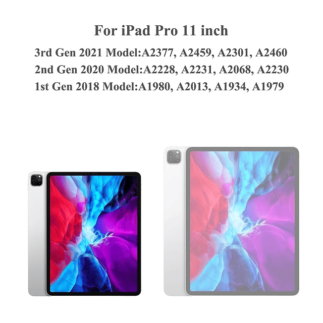 Compatible con iPad Pro de 11 pulgadas Funda delgada con fun