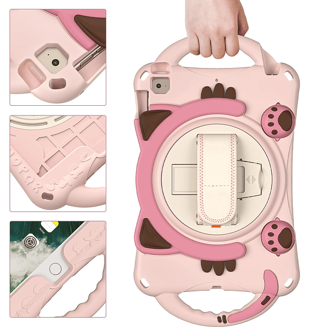 Cat Shield para iPad Mini 1 2 3 4 5, funda linda para niños