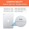 Compatible con iPad 10.2" 2021/2020/2019 Funda Transparente,