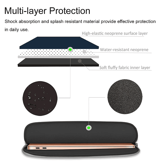 Funda para portátil Chromebook para MacBook Pro de 15/16 pul