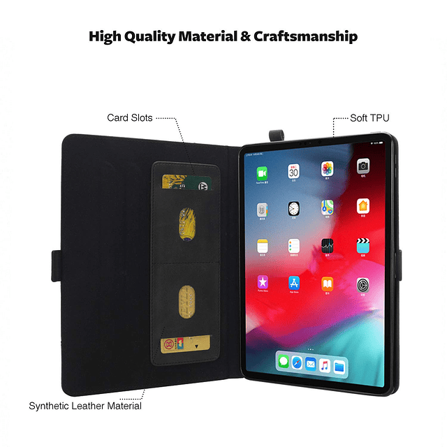 Funda para iPad Pro de 12,9 pulgadas de 4ª generación, funda