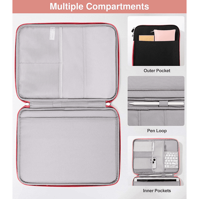 Funda organizadora para tableta de 9-11" con asa para iPad 9