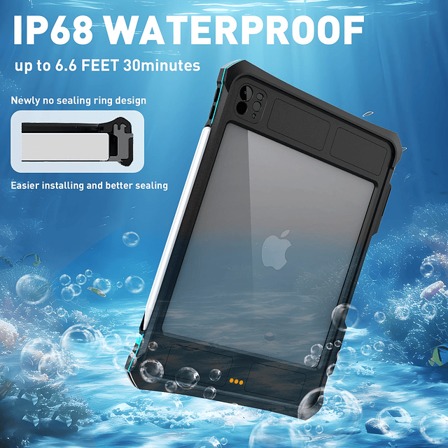 Funda impermeable para iPad Pro de 11 pulgadas 2024, funda p