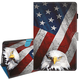 Funda para tableta Kindle Fire HD 10, billetera con bandera