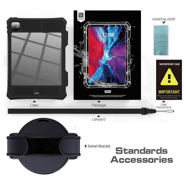 Funda impermeable para iPad Pro de 11 pulgadas 2024, funda p