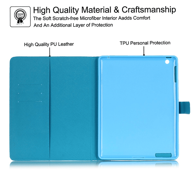 Funda para iPad Pro 9.7 2016 Newshine Colorida Funda de Cuer