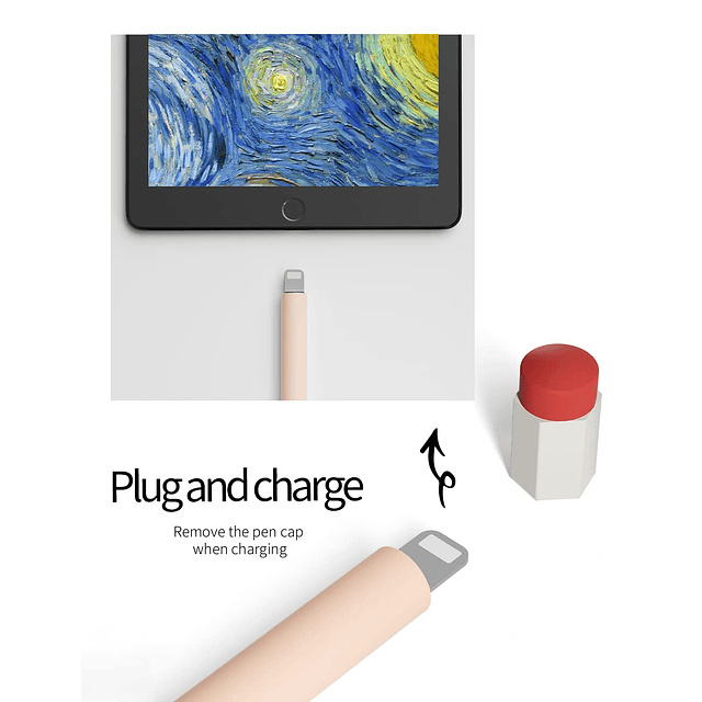 Funda de Silicona Compatible con Apple Pencil de 1ª generaci