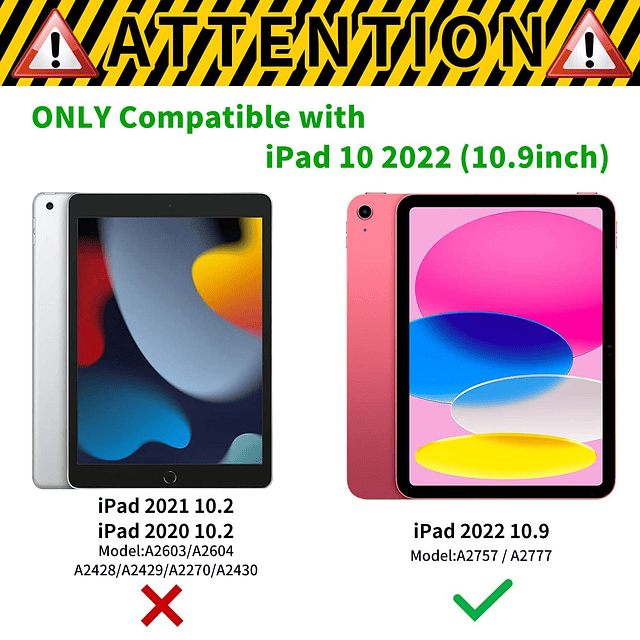 Funda para iPad de 10.ª generación 2022 iPad de 10,9 pulgada