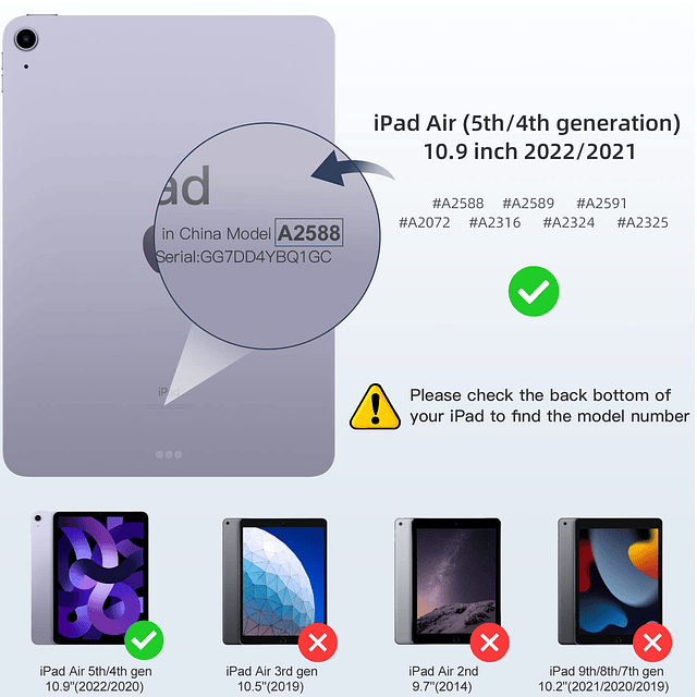 Compatible con iPad Air de 5ª generación de 10,9 pulgadas 20