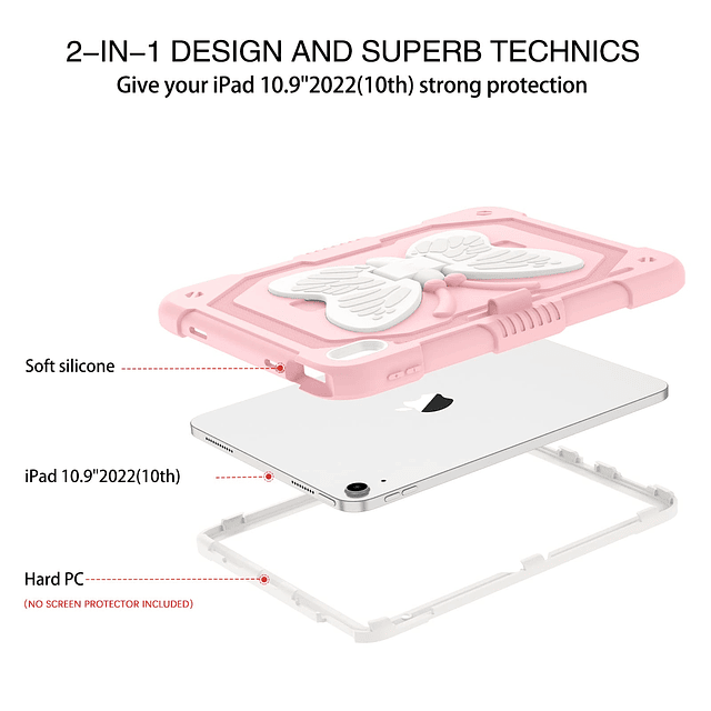 Funda para iPad de 10.ª generación, iPad de 10,9 pulgadas co