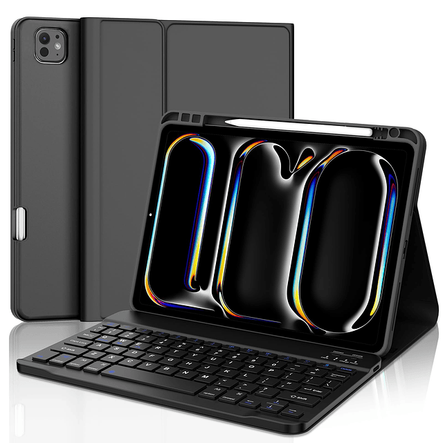 Funda con Teclado para iPad Pro de 11 Pulgadas M4 2024, Tecl