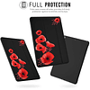 Red Poppy Pad Funda para iPad Mini 5 Negro Preciosas Flores