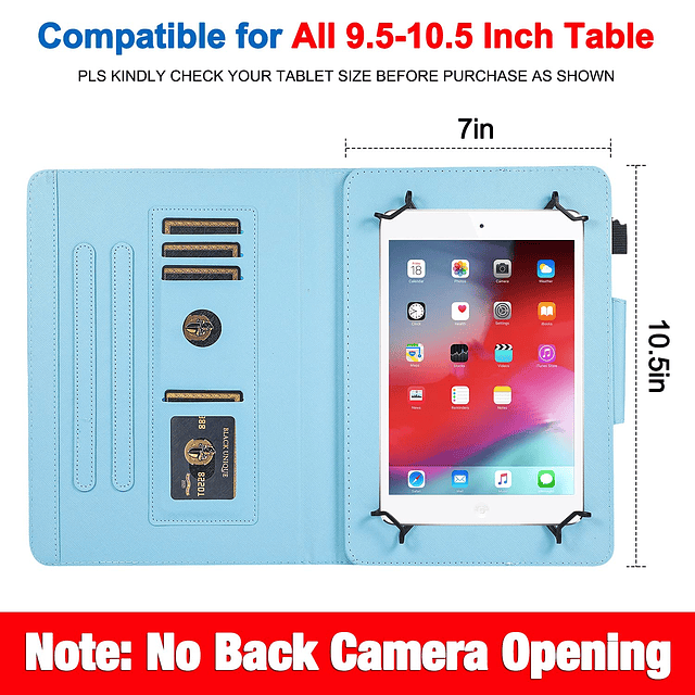 Funda para tableta de 10 pulgadas, funda universal para tabl