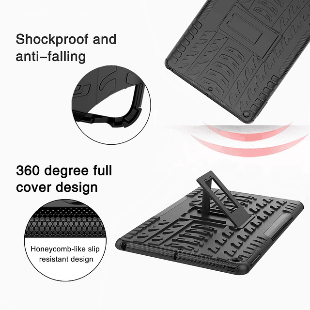 Funda para iPad 10.2, resistente a los golpes, resistente cu