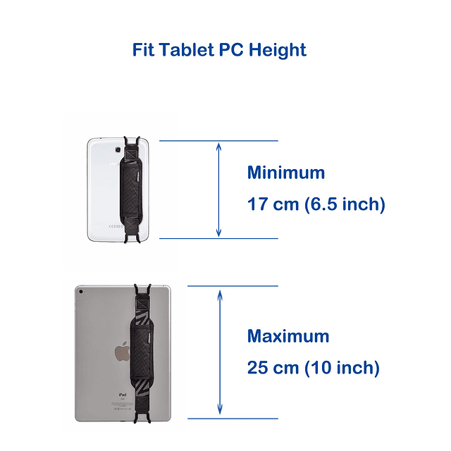 Soporte de correa de mano de seguridad para tableta, compati