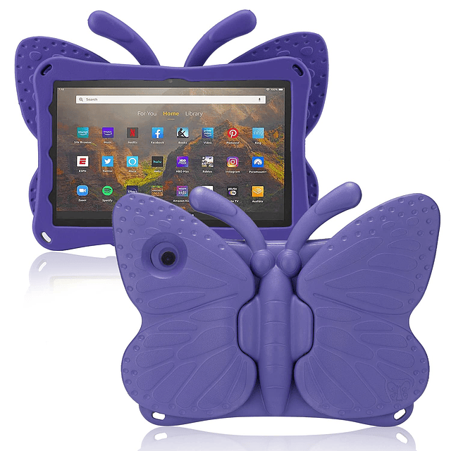 Fire HD 8 Tablet 10.ª generación 2020 Funda linda mariposa c