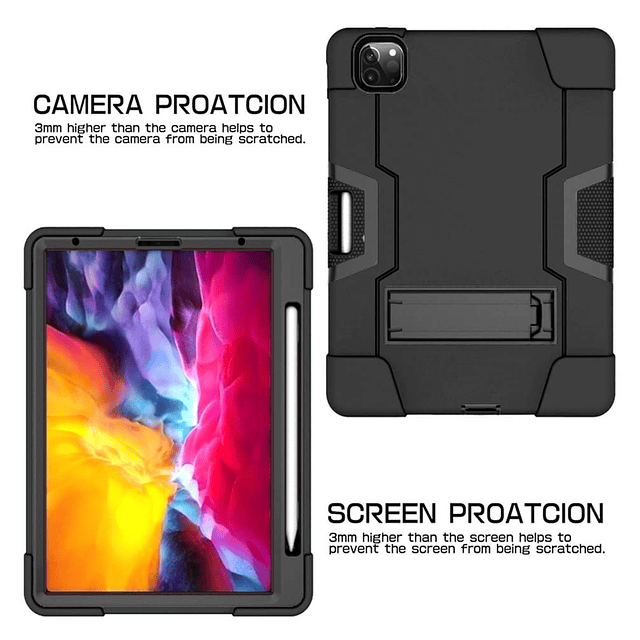 Funda para iPad Pro de 12,9 Pulgadas 2021/2020, con Portaláp