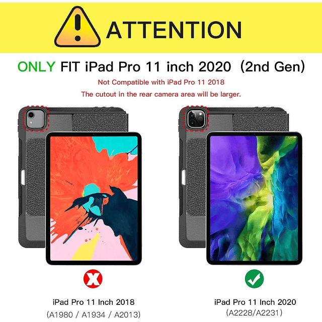 Funda para iPad Pro de 11 pulgadas de 3.ª/2.ª generación, fu